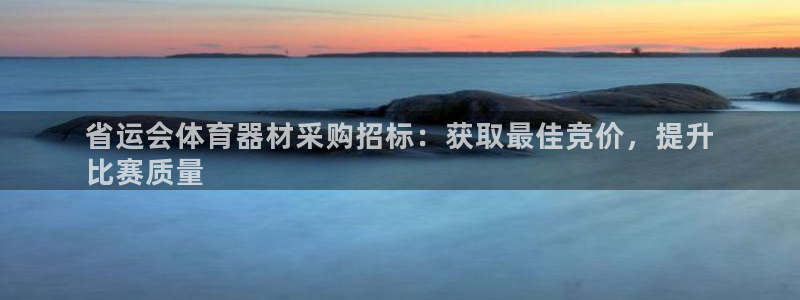 耀世娱乐老板：省运会体育器材采购招标：获取最佳竞价，