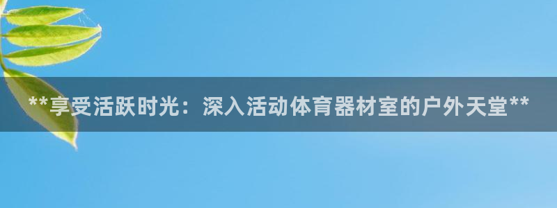 耀世盛典官网：**享受活跃时光：深入活动体育器材室的户外天堂